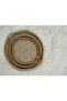 صينية تقديم راتان خشب Round Rattan Wood Serving Tray - 2