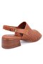 Dza07-9971815 Taba Günlük Orthopedic Block Heel Pcs Leather Women Sandals - 5