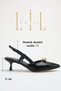 Heeled Women's Shoes - 5 cm Stiletto Heel U Pointed Toe Women's Stiletto Shoes Black Yanki - 2