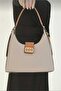 Women's Gold Buckled Adjustable Strap Piece Set with Separate Inner Compartments, Daily Stylish Cross Shoulder and Hand Bag Bag - 2