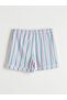 Shirt Collar Striped Women's Shorts Pajama Set - 5