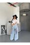 Trend Öze Tulle Asari̇m Super Wide Leg Tü Tulle R Sheer Etay Palazzo Jean Denim Pants - 3