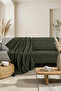 Cotton Pieces of Premium Multi-Purpose Sofa Cover Soft-Textured Fringed 180X300 cm - 2