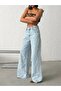 TREND HIGH WAIST SPECIAL DESIGN WIDE LEG JEAN RIPPED BAGGY PALAZZO PANTS