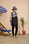 Women's Hijab Swimsuit 5-Piece Set - Half-Covering Zippered.. - 3