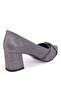 Dza07-26890 Platinum Block Heel Classic Women's Shoes - 4