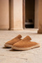 Men's Terra Handmade Tan Faux Leather Powder Espadrilles Slipper