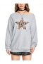 سويت شيرت نسائي من Leopard Star مطبوع برقبة قارب قصة فضفاضة - 5