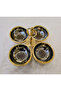 Classic Stand-Up Stainless Steel 4-Piece Snack Bowl with Gold Details - 5