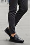 Dma08-042 Black Orthopedic Casual Men's Leather Shoes - 5