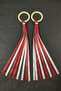 4 Pairs Red White Gymnastics Dance Performance Ribbon Pompoms Activity Event April 23 May 19 - 5