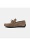 Men's Beige Lace Detail Suede Loafers - 3