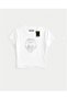 White Babby Tee Stone Patterned Mouth Special Design - 2