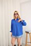 Women's Linen Oversized Shirt, Long and Comfortable Cut, Pocketed Buttons, Stylish Model Suitable for Hijab Combination. - 5