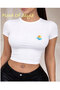 White Babby Tee Sun Minimal Custom Design