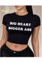 Black Babby Tee Big Heart Big Ass Special Design