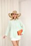 Women's Linen Oversized Shirt, Long and Comfortable Cut, Pocketed Buttons, Stylish Model Suitable for Hijab Combination.