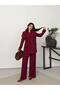 Women's Cape Shawl Detailed Design Jacket Trousers Suit - 5