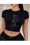 Black Babby Tee Face Drawing Special Design