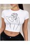 White Babby Tee Women's Drawing Custom Design