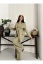 Women's Cape Shawl Detailed Design Jacket Trousers Suit - 3