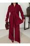 Women's Cape Shawl Detailed Design Jacket Trousers Suit - 8