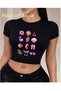 Black Babby Tee Emoji Pink Custom Design