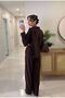 Combined Shawl Long Cuff Sleeve Design Shirt Palazzo High Waist Pants Premium Set - 7