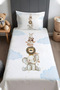 Little Friends Tower Patterned Bedspread and Pillowcase