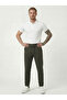 Men's Khaki Jogger Pants Striped Trousers with Front Pockets, Zipper and Buttons on the Back, Pocketed Regular Fit - 8