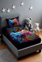 Energetic Game Handle Patterned Bedspread and Pillowcase - 2