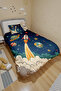 Blue Space Travel Patterned Single Duvet and Pillowcase - 3