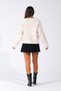 Women's White Heart Embroidered Buttoned Bohemian Knitwear Cardigan - 2