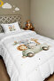 Cute Journey Patterned Single Duvet and Pillowcase