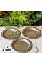 16 cm 430 Quality Chrome Steel 3-Piece Engraved Appetizer Plate – Rust-Proof, Non-Tarnishing, Stylish Presentation - 7