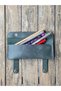 Genuine Leather Handmade Pen Holder - Minimalist with Snap Fasteners for Leather Pens Bag Real Leather Pen Holder