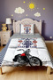 Road Warrior Motor Patterned Single Duvet and Pillowcase - 2