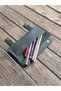 Genuine Leather Handmade Pen Holder - Minimalist with Snap Fasteners for Leather Pens Bag Real Leather Pen Holder - 2