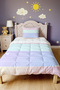 Pastel Heart Lines Patterned Single Duvet and Pillowcase - 2