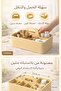صندوق تخزين محمول بثمانية أقسام مع مقبض - منظم متعدد الأغراض للمكياج والمكتب - 3