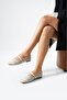 Zarif Buckled Daily Ballet Flats Shoes - 4