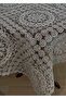 Fiskos Tablecloth Tulle Guipure Lace Dowry Box-Gold Silvery Ecru Fiskos - 4