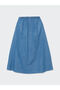 Women's Jean Skirt with Elastic Waist (S5) - 6