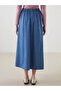 Women's Jean Skirt with Elastic Waist (S5) - 4