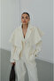 Ecru Cape Jacket and Trousers Set - 7