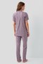 Women's 50% Cotton 50% Modal Boxed Shirt Pajama Set – Buttoned Short Sleeve Top and Dese - 4