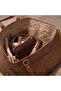 Plush Makeup Bag Brown – Soft-Textured Large Volume Cosmetics Bag - 3