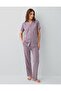 Women's 50% Cotton 50% Modal Boxed Shirt Pajama Set – Buttoned Short Sleeve Top and Dese - 2