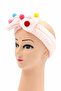 Plush Spa & Makeup Headbands with Colorful Pompom Detail – Soft Face Washing Hair Band - 2