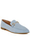 Women's Horsebit Embellished Flat Loafers Light Blue
